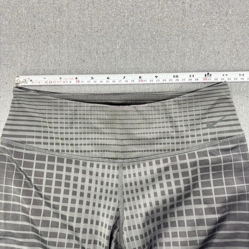 Nike Golf Leggings Women S Small Grey Black Dri-FIT Tour Premium Grid Tights